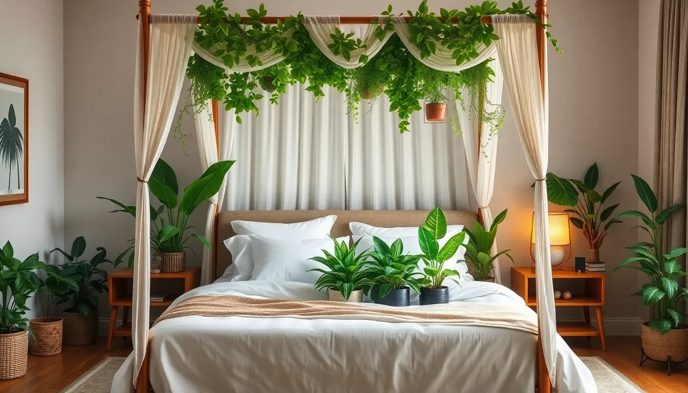 Canopy Bed with Plants: Transform Your Bedroom Into a Botanical Paradise 4 Canopy Bed with Plants: Transform Your Bedroom Into a Botanical Paradise 3