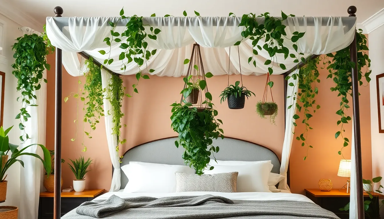 Canopy Bed with Plants: Transform Your Bedroom Into a Botanical Paradise 6 Canopy Bed with Plants: Transform Your Bedroom Into a Botanical Paradise 5