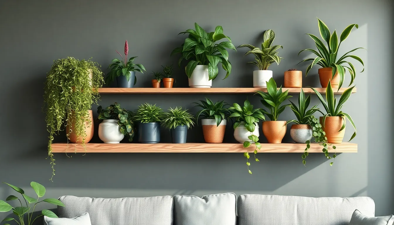 17 Floating Shelves with Plants Ideas That Transform Any Room Into a Green Paradise 5