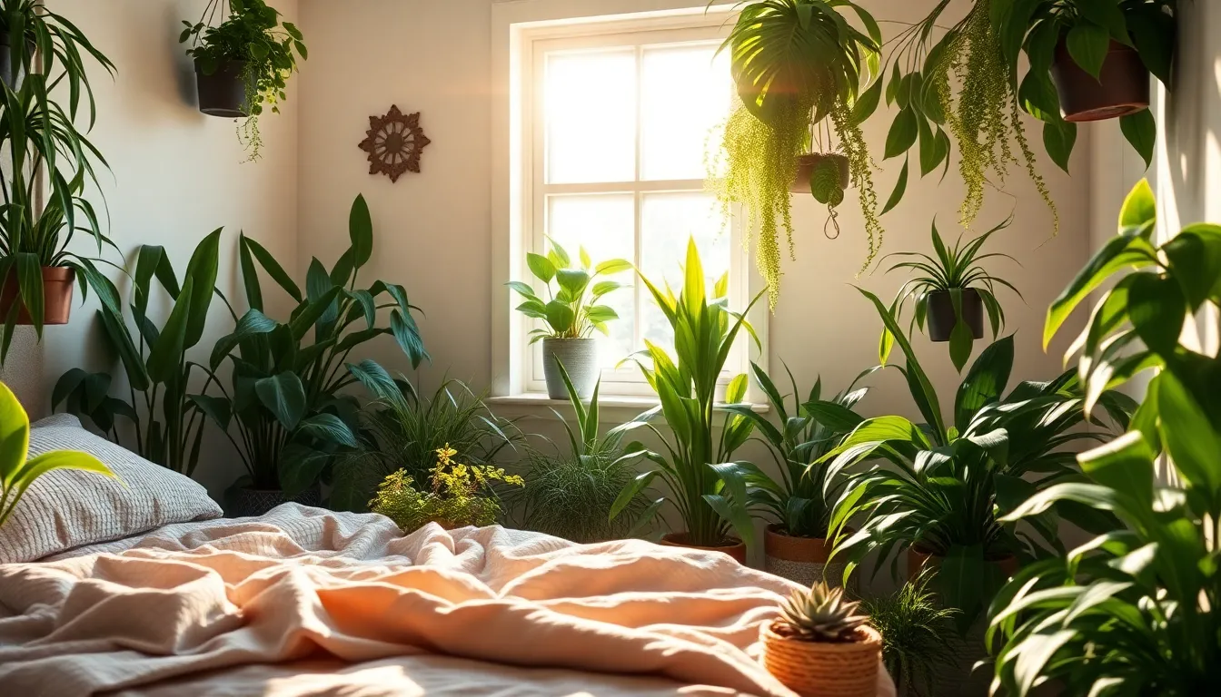 How to Create a Dreamy Bedroom with Lots of Plants (+ Best Plant Ideas for Sleep) 12 How to Create a Dreamy Bedroom with Lots of Plants (+ Best Plant Ideas for Sleep) 11