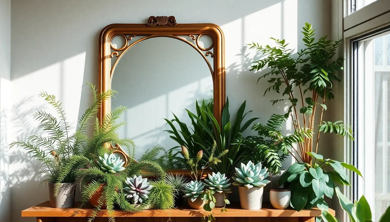 Mirror With Plants Around It: 7 Stunning Ways to Transform Your Space 12 Mirror With Plants Around It: 7 Stunning Ways to Transform Your Space 11