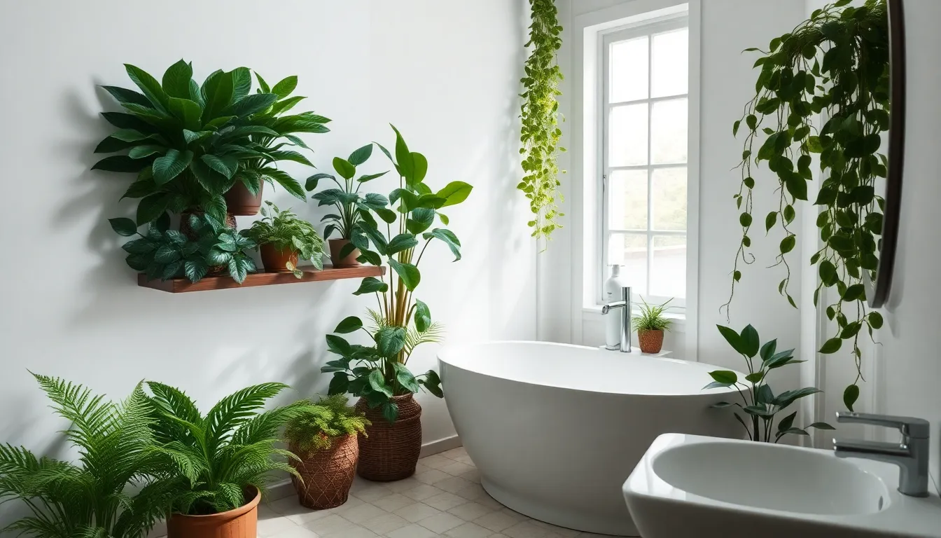 15 Stunning Bathroom Ideas with Plants That Transform Any Space Into a Spa 2 15 Stunning Bathroom Ideas with Plants That Transform Any Space Into a Spa 1