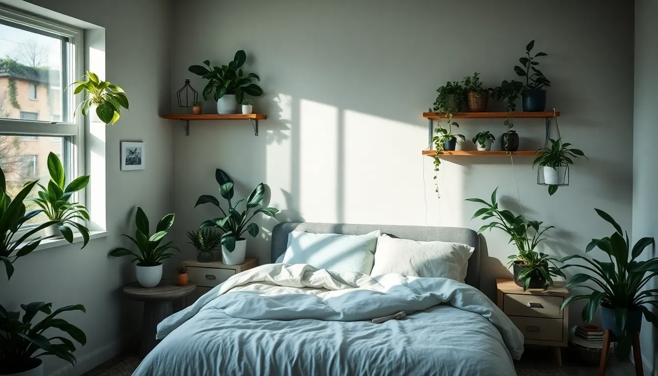 How to Create a Dreamy Bedroom with Lots of Plants (+ Best Plant Ideas for Sleep) 2 How to Create a Dreamy Bedroom with Lots of Plants (+ Best Plant Ideas for Sleep) 1