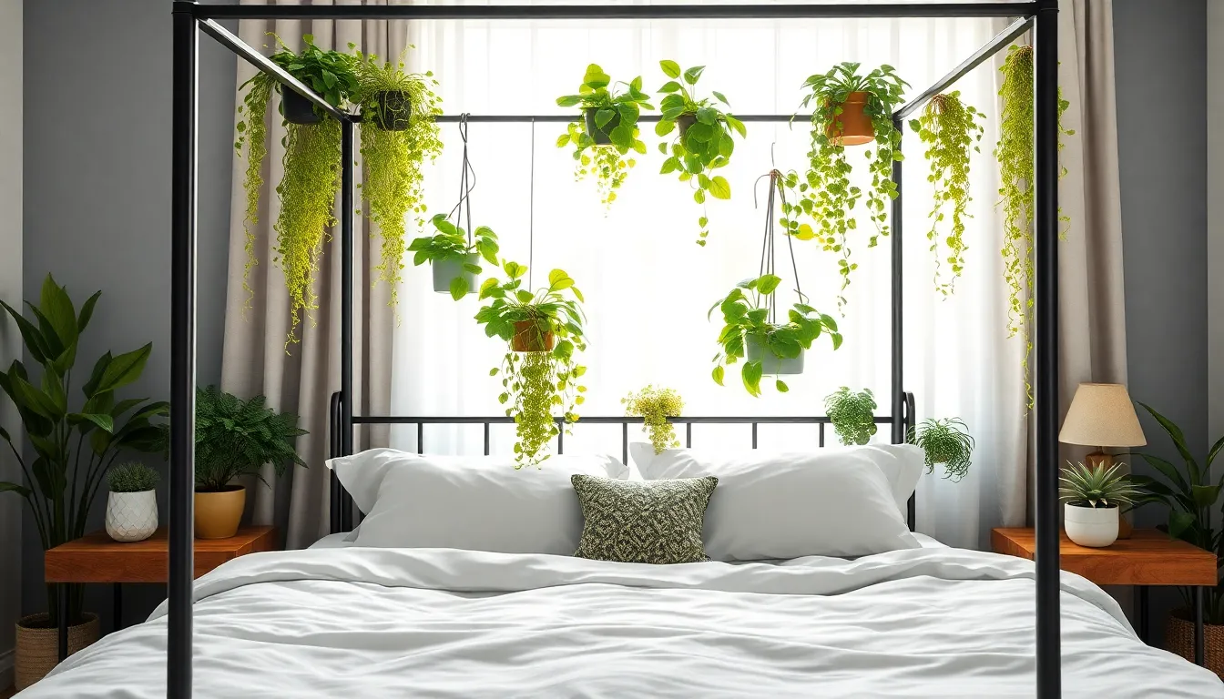 Canopy Bed with Plants: Transform Your Bedroom Into a Botanical Paradise 2 Canopy Bed with Plants: Transform Your Bedroom Into a Botanical Paradise 1