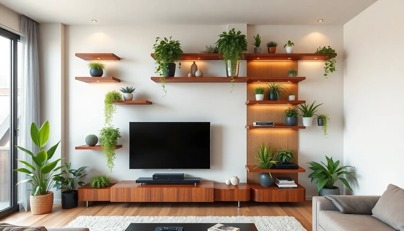 TV Wall with Plants: 7 Stunning Ways to Transform Your Entertainment Space 2 TV Wall with Plants: 7 Stunning Ways to Transform Your Entertainment Space 1
