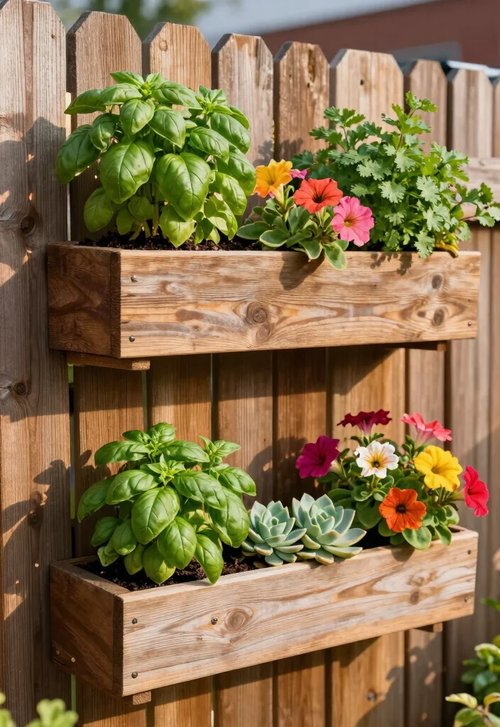 10 Along Fence Ideas to Maximize Border Planting Space 1. Vertical Planter Boxes 0