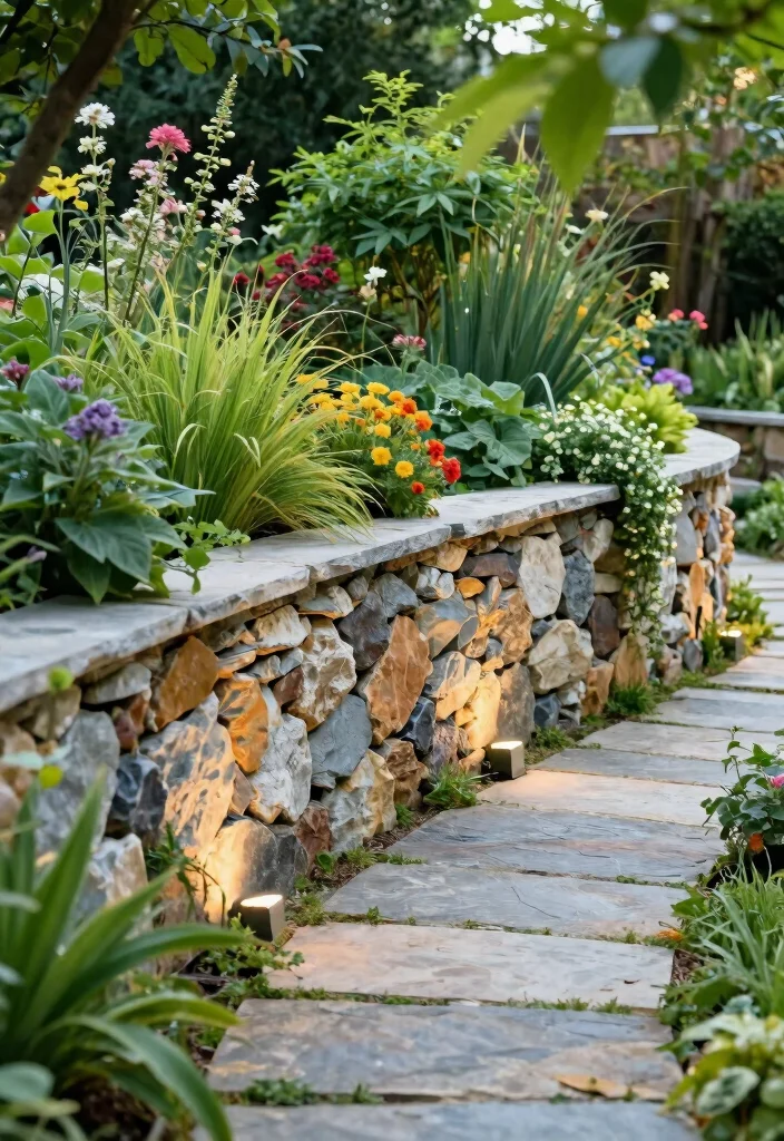 10 Animal Crossing Fence Ideas for Cute Garden Inspiration - 8. Natural Stone Wall Fence 1