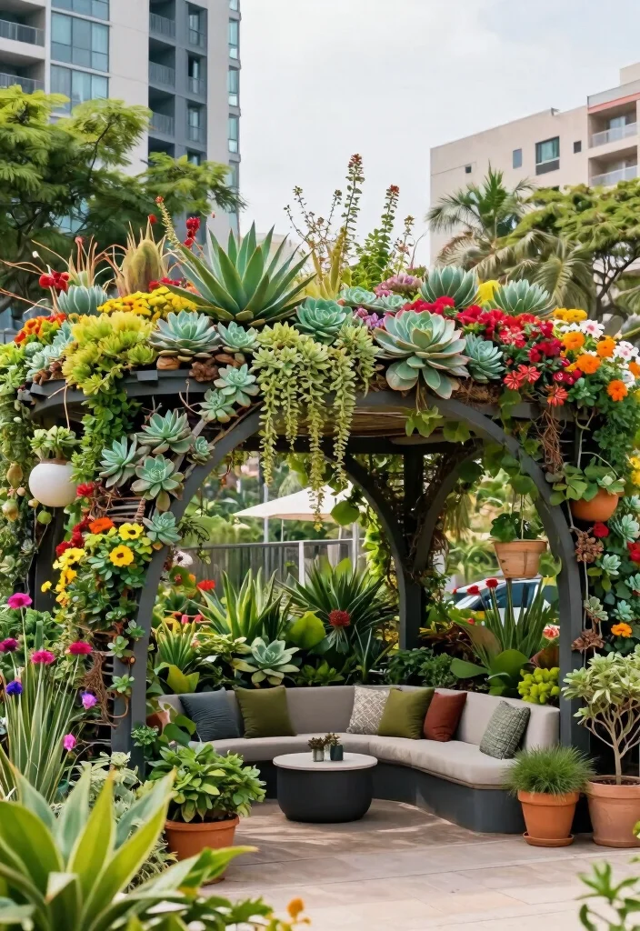 10 Arched Pergola Ideas for Elegant Garden Structure 3. Biophilic Design with Integrated Greenery 0