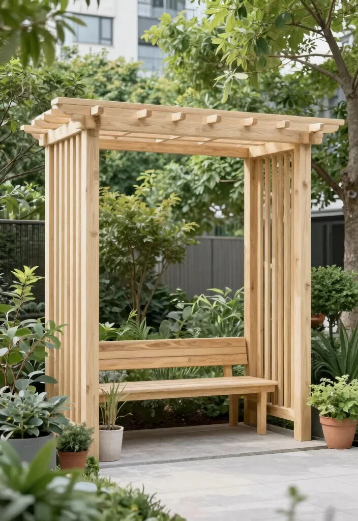 10 Arched Pergola Ideas for Elegant Garden Structure 6. Minimalist Scandinavian Style 0