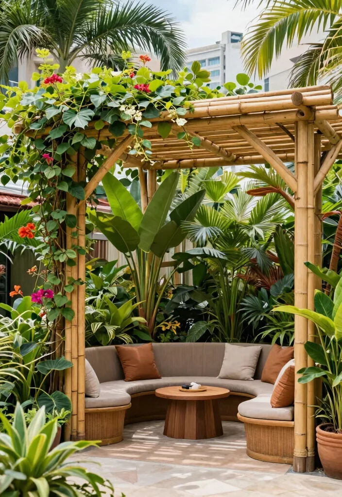 10 Arched Pergola Ideas for Elegant Garden Structure 7. Eco Friendly Bamboo Designs 0