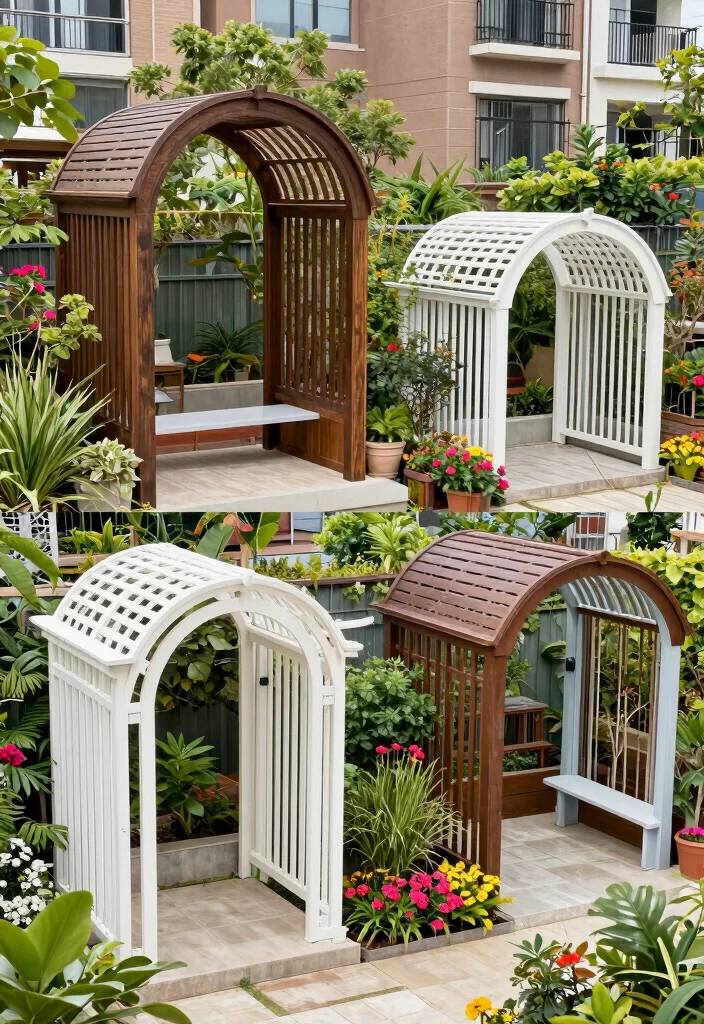 10 Arched Pergola Ideas for Elegant Garden Structure 9. Customizable Dimensions and Styles 0