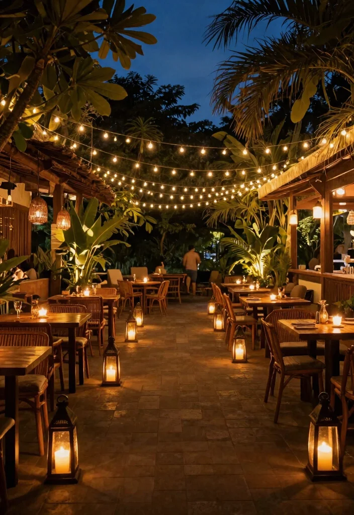 10 Bali Patio Ideas for a Relaxing Tropical Outdoor Feel - 4. Ambient Lighting 1