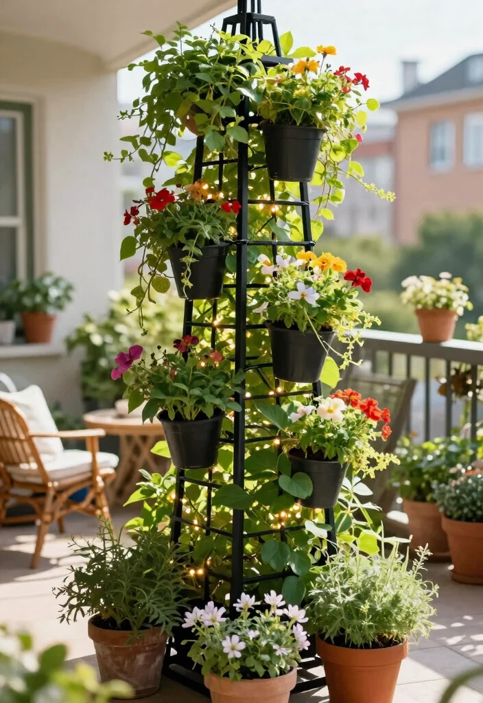 10 Black Trellis Ideas for Modern Garden Contrast 1. Vertical Garden with a Twist 0