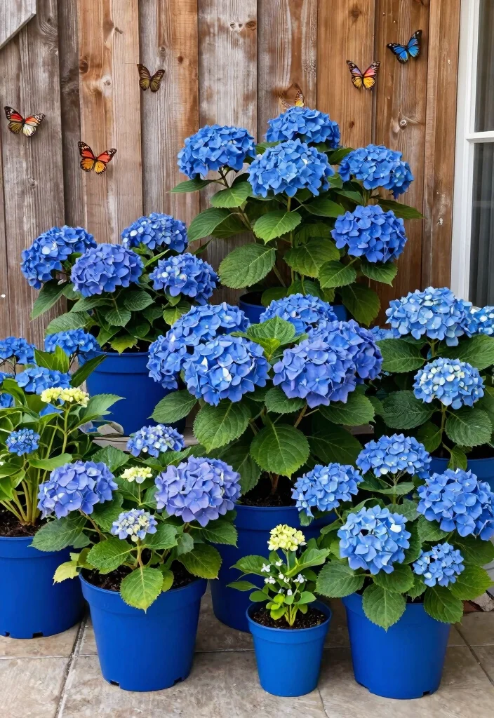 10 Blue Patio Ideas for Fresh and Coastal Style Spaces - 9. Blue Plant Choices 1