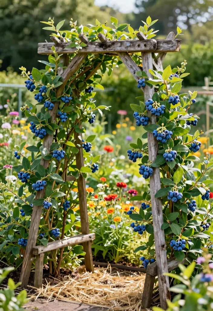 10 Blueberry Trellis Ideas for Healthy and Productive Plants - 1. A-Frame Trellis 1