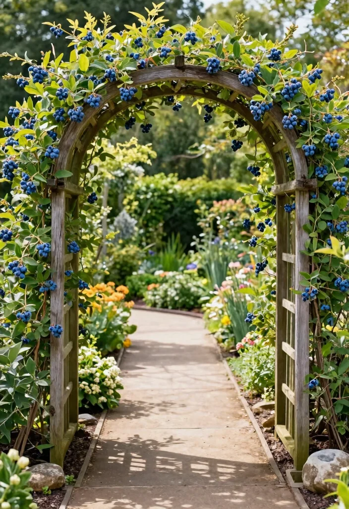 10 Blueberry Trellis Ideas for Healthy and Productive Plants - 7. Arch Trellis 1
