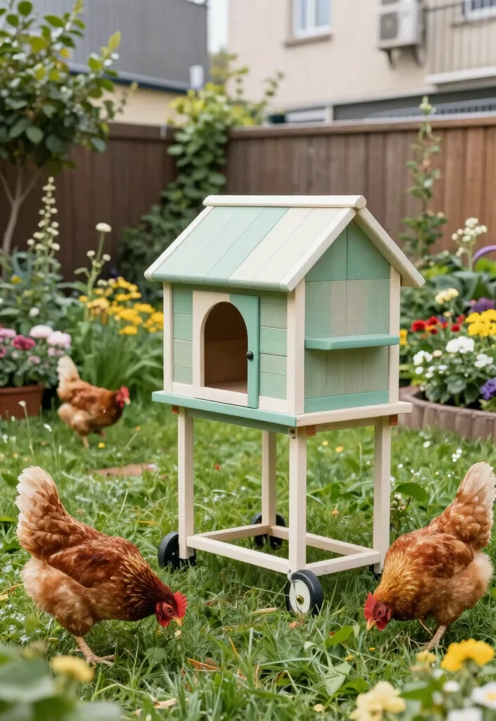 10 Chicken Coop Backyard Ideas for Practical Homestead Living - 3. The Mobile Chicken Coop 1