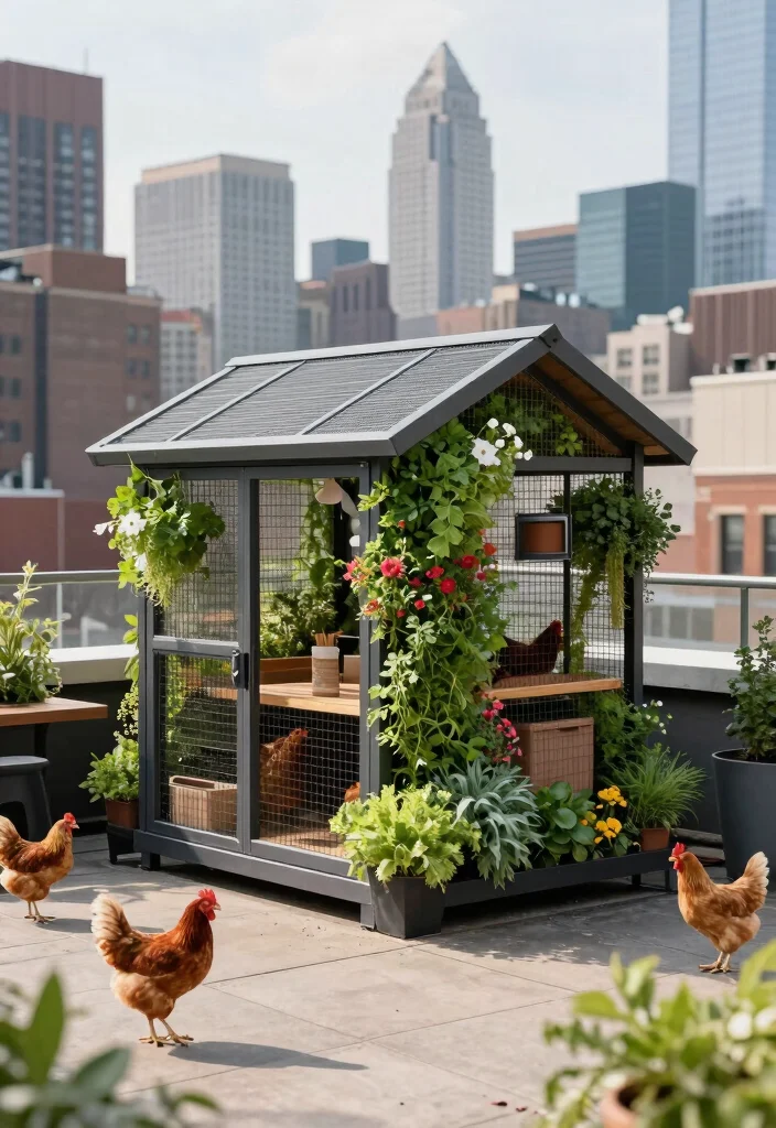 10 Chicken Coop Backyard Ideas for Practical Homestead Living - 8. The Urban Rooftop Coop 1