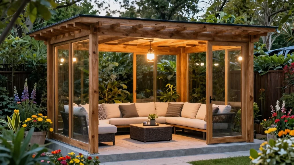 10 Closed In Pergola Ideas for Year Round Outdoor Use