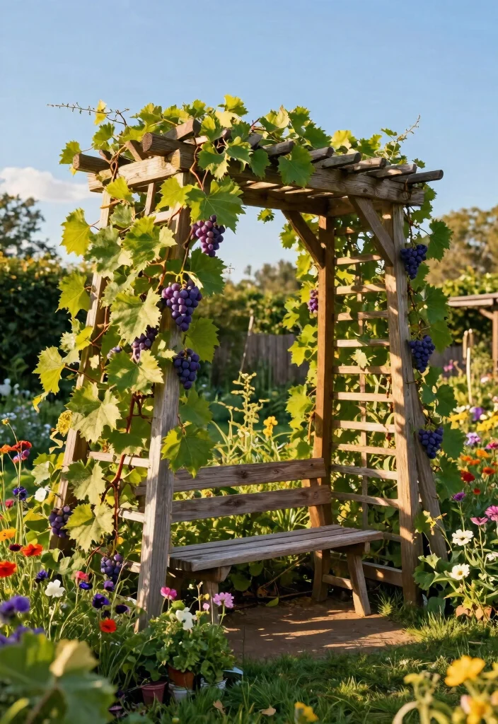 10 Concord Grape Trellis Ideas for Strong Backyard Vines - 1. Classic A-Frame Trellis 1