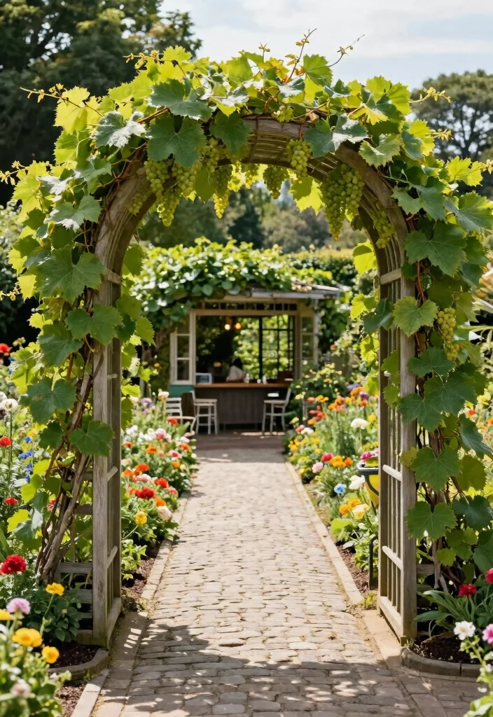 10 Concord Grape Trellis Ideas for Strong Backyard Vines - 4. Arched Trellis for Elegance 1