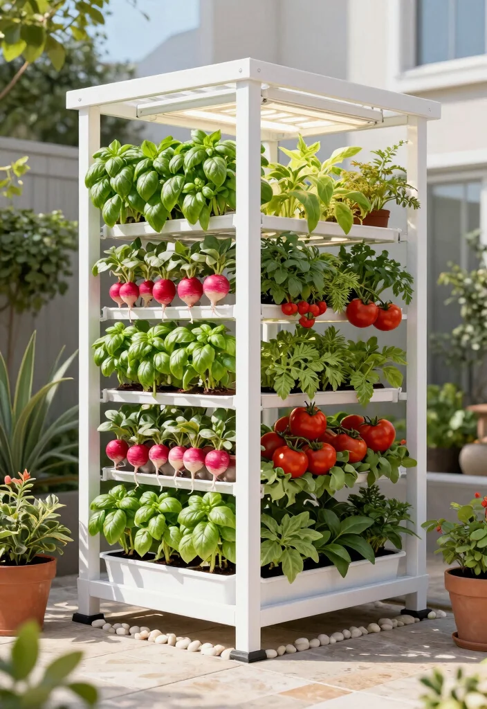 10 Corner Garden Pergola Ideas for Compact Yard Layouts - 1. Vertical Hydroponic Garden Pergola 1