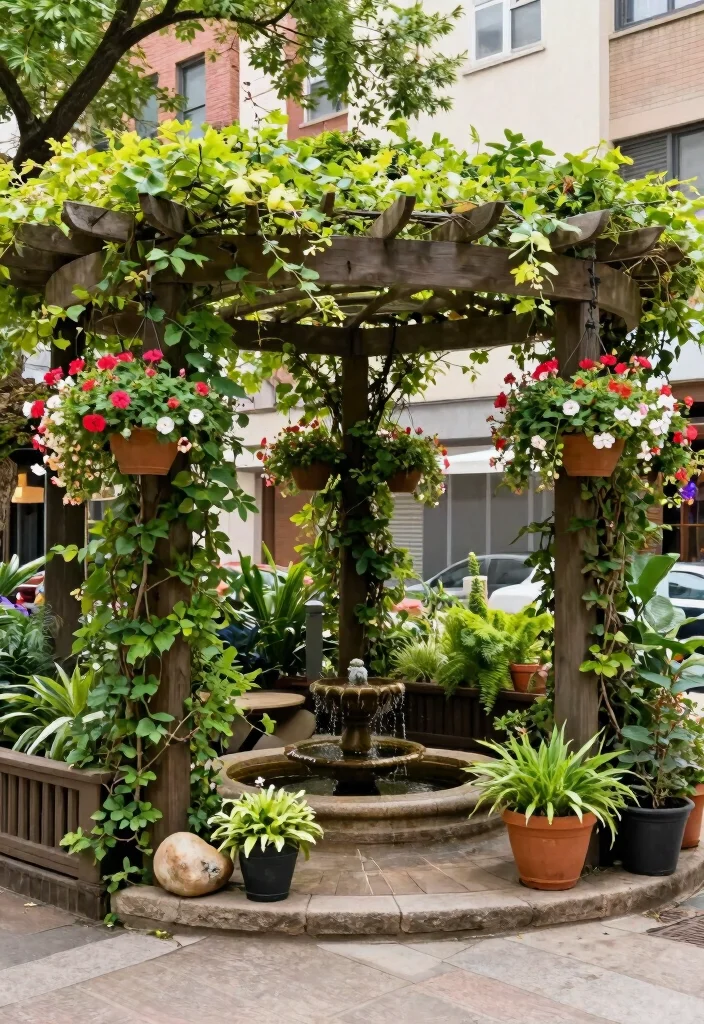 10 Corner Garden Pergola Ideas for Compact Yard Layouts - 3. Urban Garden Oasis Pergola 1