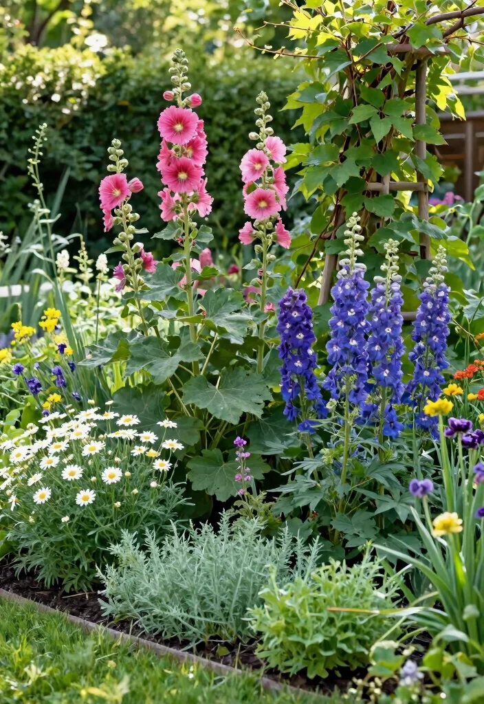 10 Cottage Garden Patio Ideas for Soft and Charming Design - 1. Embrace Layered Plantings 1