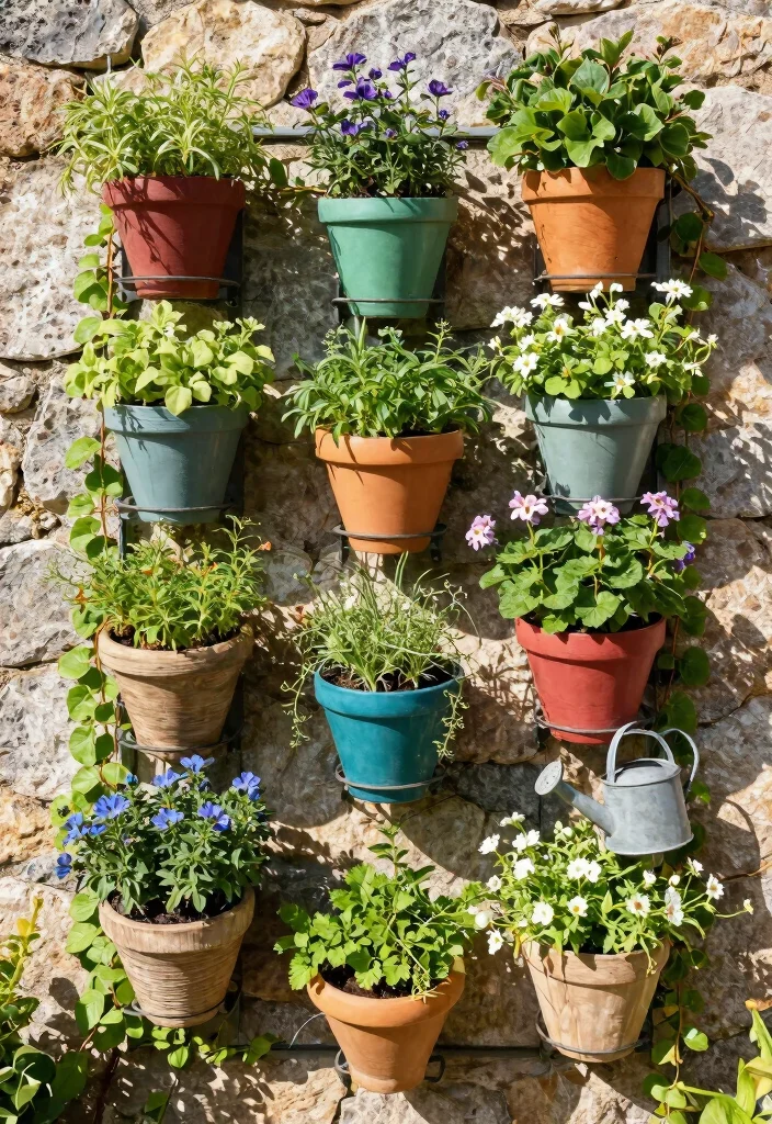 10 Cottage Garden Patio Ideas for Soft and Charming Design - 4. Use Vertical Space Wisely 1