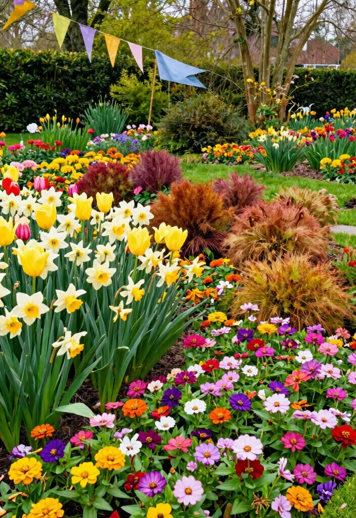 10 Cottage Garden Patio Ideas for Soft and Charming Design - 8. Seasonal Plants and Blooms 1