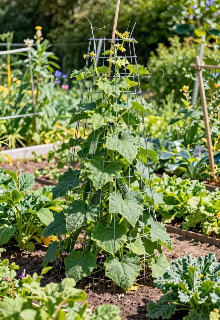 10 Dollar Tree Trellis Ideas for Budget Friendly Garden Support - 5. Wire Fence Trellis 1