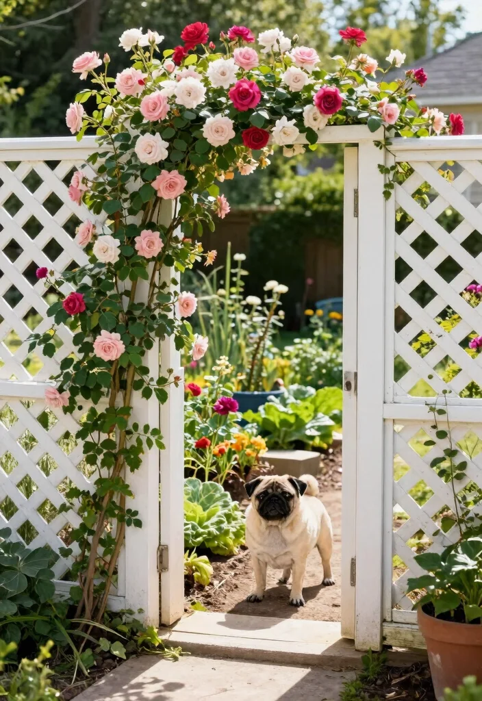10 Fence Ideas for Dogs That Are Safe and Practical 4. Lattice Fencing 0