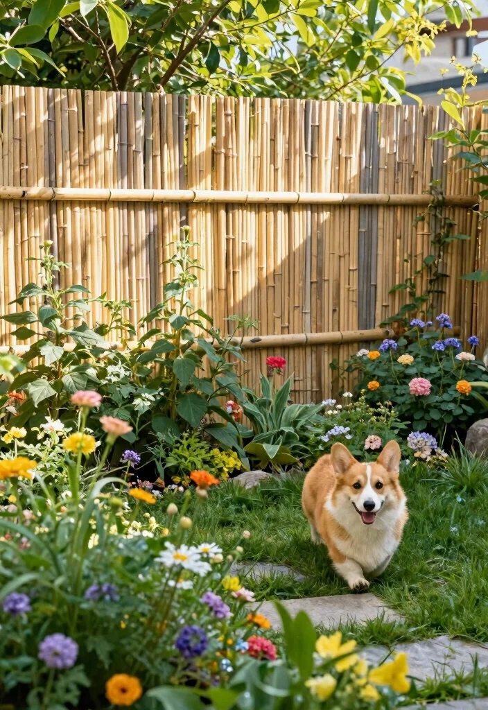 10 Fence Ideas for Dogs That Are Safe and Practical 7. Bamboo Fencing 0