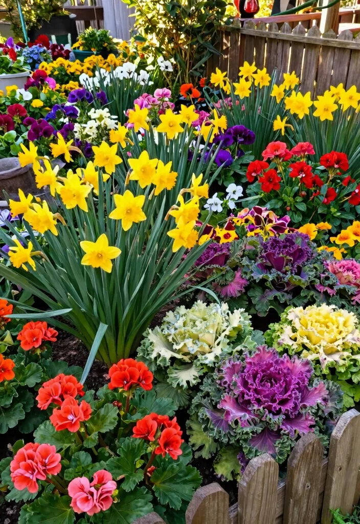 10 Flower Fence Ideas to Add Color Along Garden Borders 10. Seasonal Color Rotation 0