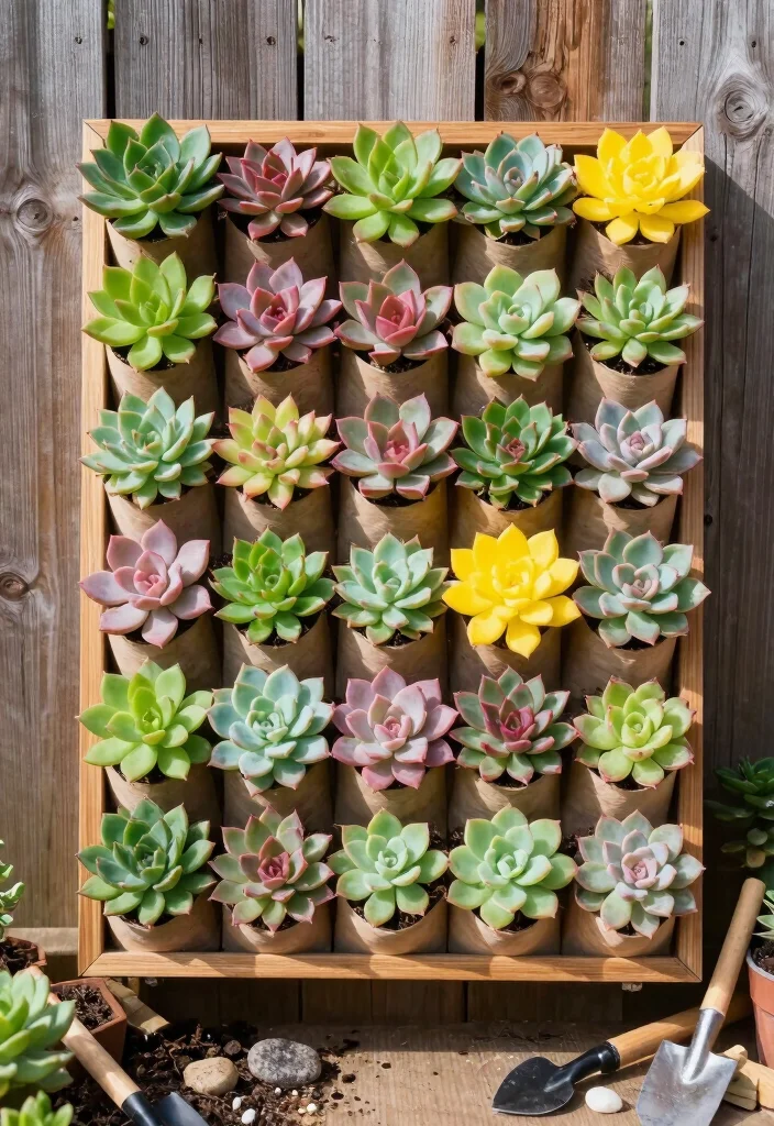 10 Flower Fence Ideas to Add Color Along Garden Borders 6. Living Wall with Succulents 0
