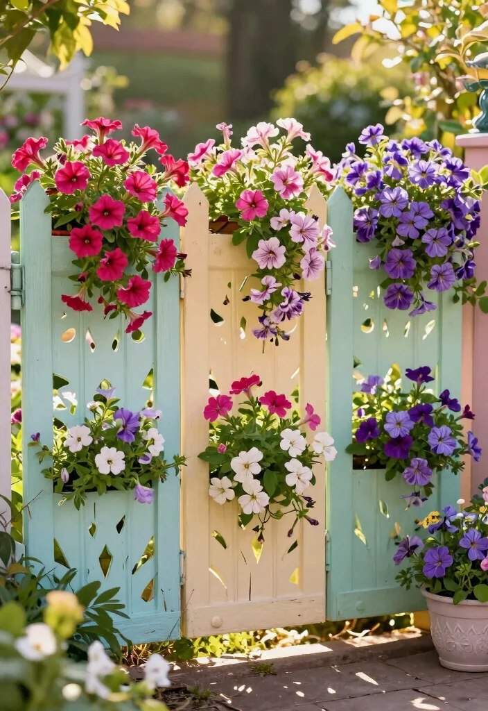 10 Flower Fence Ideas to Add Color Along Garden Borders 9. Decorative Fence Panels with Flowers 0