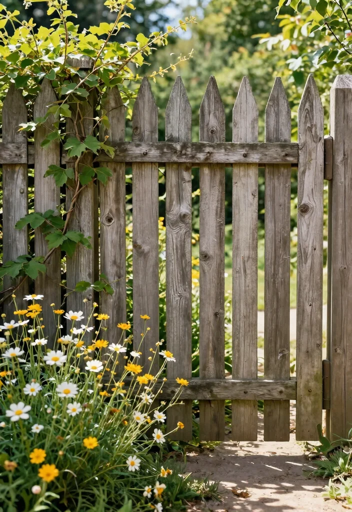 10 Flower Garden Fence Ideas for Decorative Plant Protection - 3. Rustic Wooden Fences 1