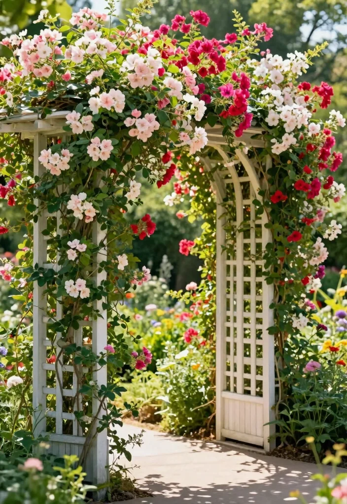 10 Flower Garden Fence Ideas for Decorative Plant Protection - 9. Trellis Fences 1