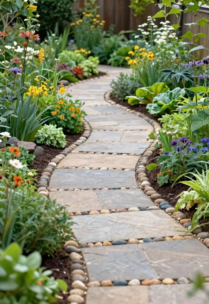 10 Half Acre Backyard Ideas for Balanced and Functional Outdoor Living - 8. Sustainable Garden Pathways for Functionality 1