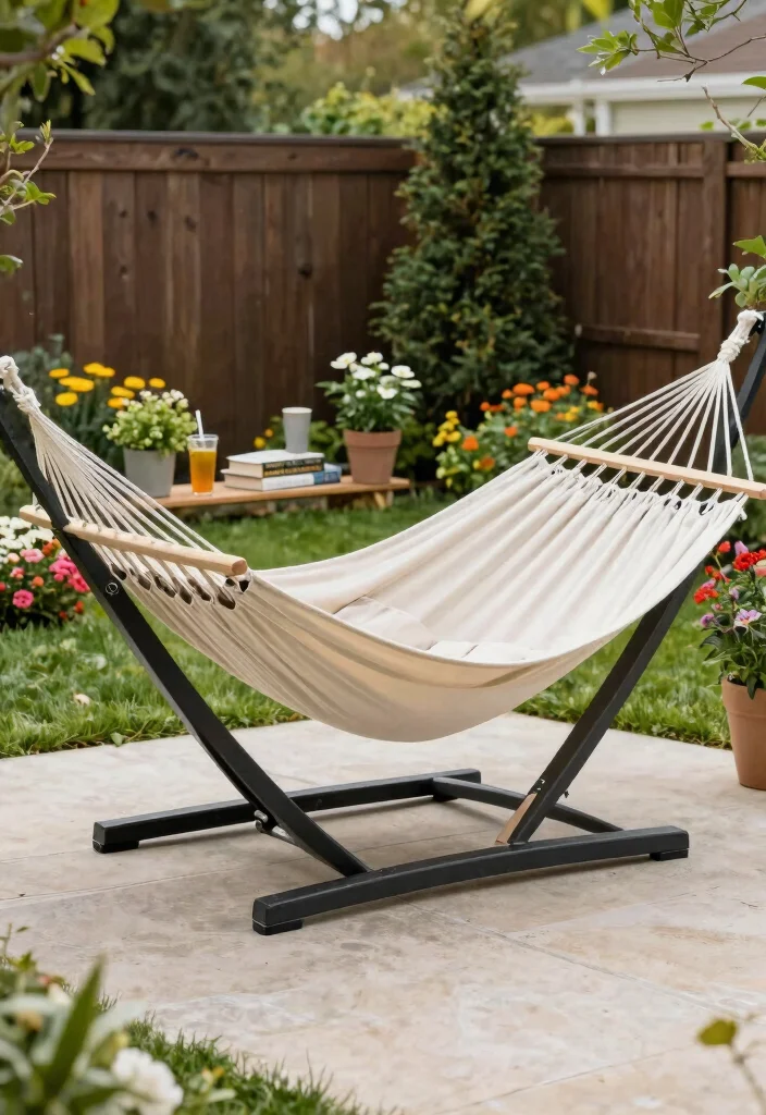 10 Hammock Backyard Ideas for Relaxed and Cozy Outdoor Spaces - 4. Multi-Function Hammock Setup 1