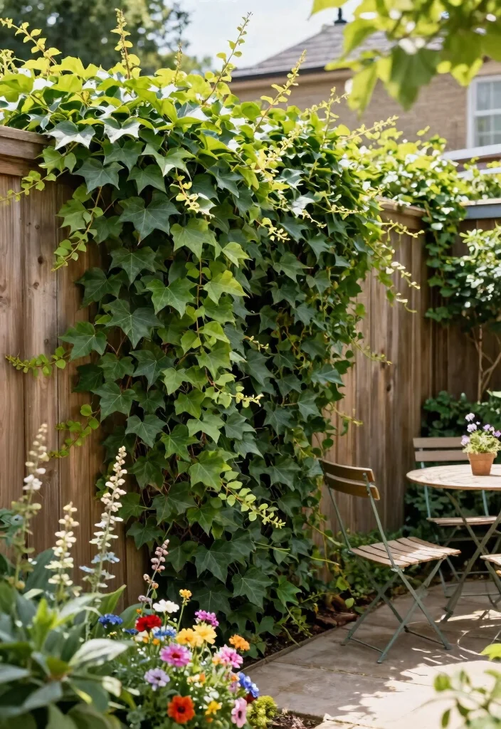 10 Ivy Fence Ideas for Green Living Garden Walls - 2. Ivy Privacy Fence 1