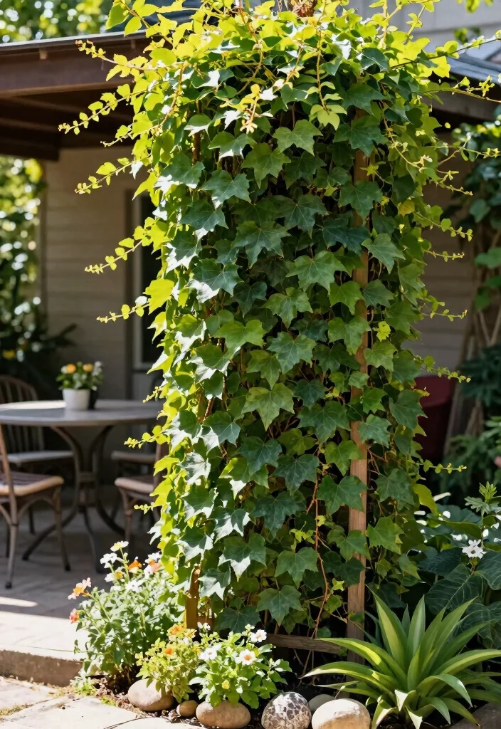 10 Ivy Fence Ideas for Green Living Garden Walls - 4. Ivy Trellis Vertical Garden 1