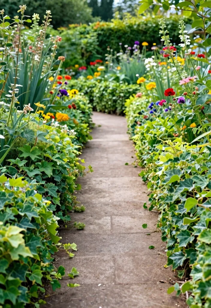 10 Ivy Fence Ideas for Green Living Garden Walls - 7. Ivy Garden Edging 1