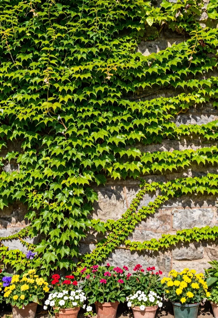 10 Ivy Fence Ideas for Green Living Garden Walls - 8. Ivy-Embedded Walls 1