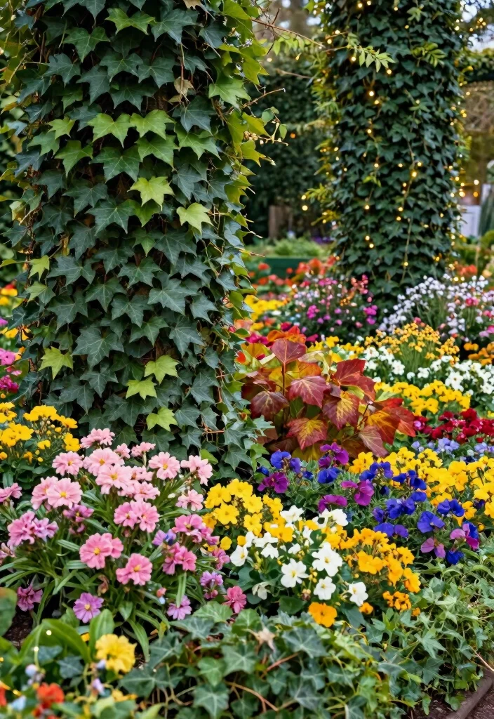 10 Ivy Fence Ideas for Green Living Garden Walls - 9. Seasonal Ivy Displays 1