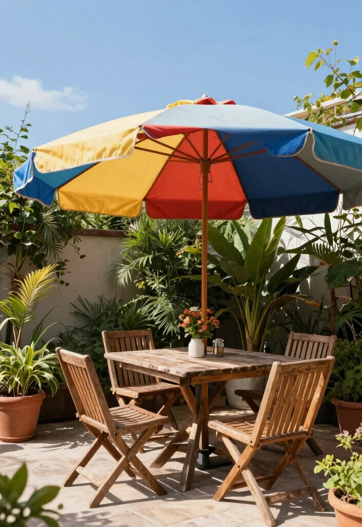10 Natural Patio Ideas for Organic and Relaxed Outdoor Spaces - 6. Natural Shade Solutions with Canopies and Umbrellas 1