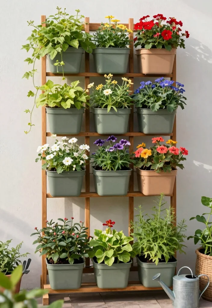 10 Overhead Trellis Ideas to Add Shade and Vertical Interest - 5. Vertical Garden Trellis Planters 1