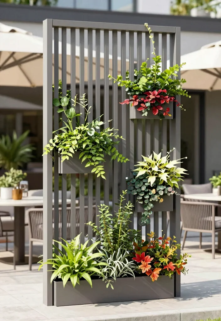 10 Overhead Trellis Ideas to Add Shade and Vertical Interest - 8. Vertical Slatted Trellis 1