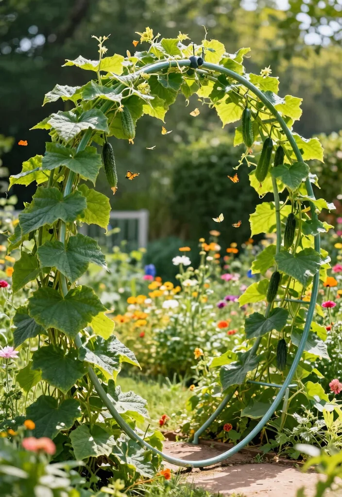 10 PVC Trellis Ideas for Lightweight and Affordable Support - 5. PVC Hoop Trellis 1