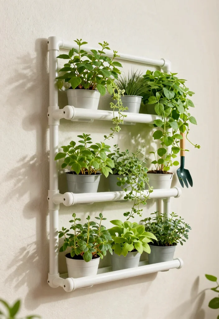 10 PVC Trellis Ideas for Lightweight and Affordable Support - 6. Wall-Mounted Trellis 1